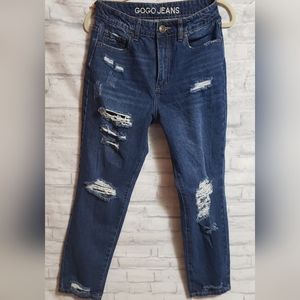 Distressed Gogo Mom Jeans, 7/28